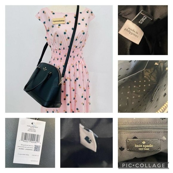 Kate spade purse sadie dome satchel shoulder bag leather black - Picture 7 of 8